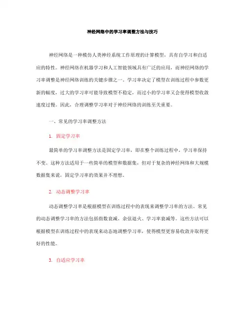 神经网络中的学习率调整方法与技巧(十)
