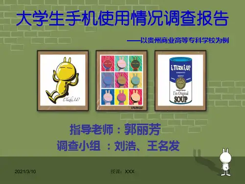 大学生使用手机情况调查报告PPT参考课件