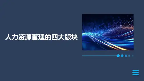 21页专业人力资源管理的四大版块知识培训课件 