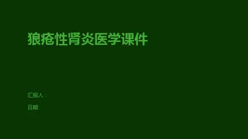 狼疮性肾炎医学课件