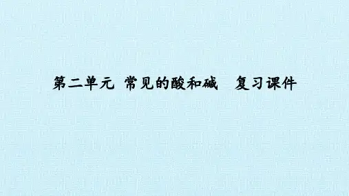 鲁教版(五四学制)九年级化学全一册：第二单元 常见的酸和碱  复习课件