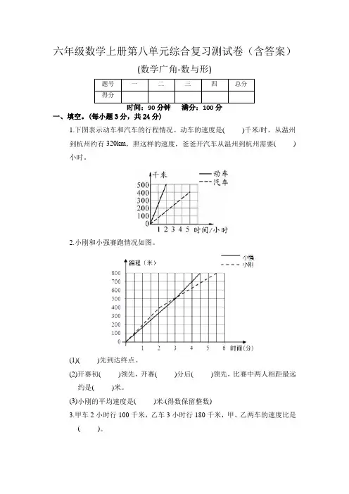 六年级数学上册第八单元综合复习测试卷(含答案)