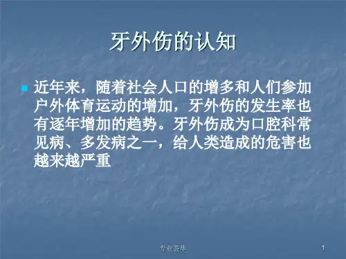 牙外伤PPT优质荟萃