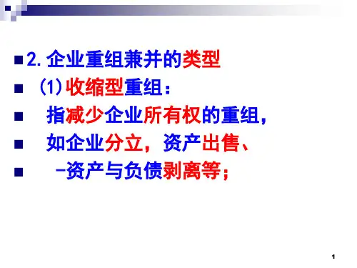 第4章1企业分立合并中的税收筹划