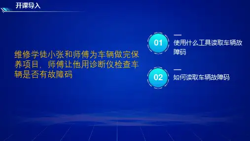 《智能网联汽车运行与维护》-教学课件-15-情境四 任务四 车辆自诊断