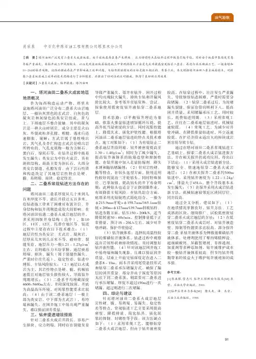 塔河油田二叠系火成岩地层钻井提速增效措施研究