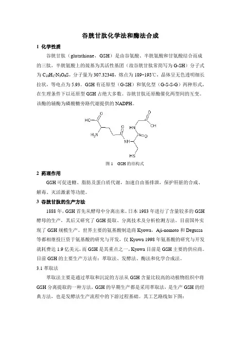 谷胱甘肽化学与酶法合成