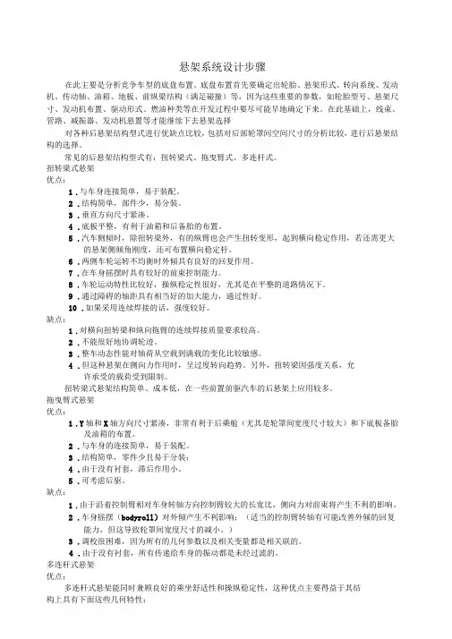 悬架系统设计步骤