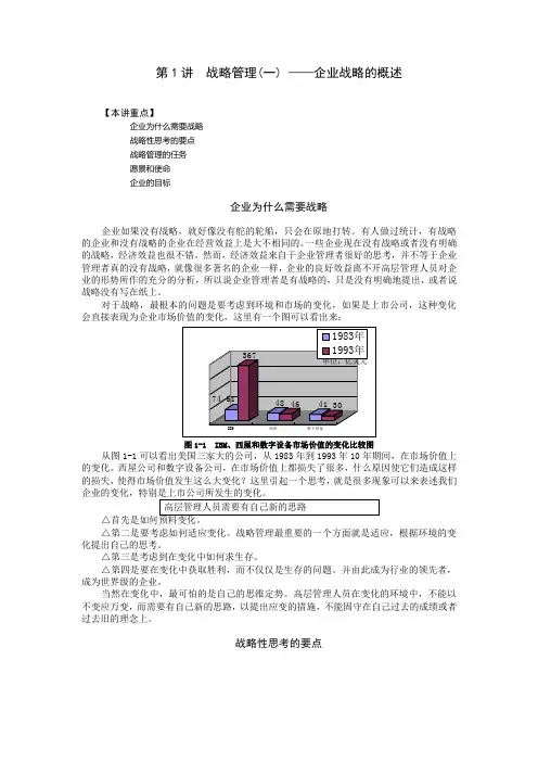 企业战略管理-MBA全景教程之一