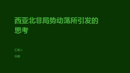 西亚北非局势动荡所引发的思考