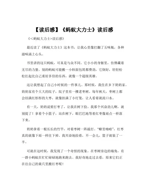 【读后感】《蚂蚁大力士》读后感