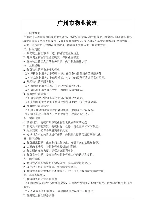 广州市物业管理