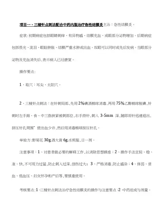 20项中医药适宜技术