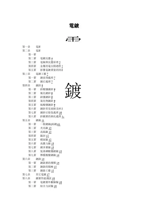 电镀基本知识讲解
