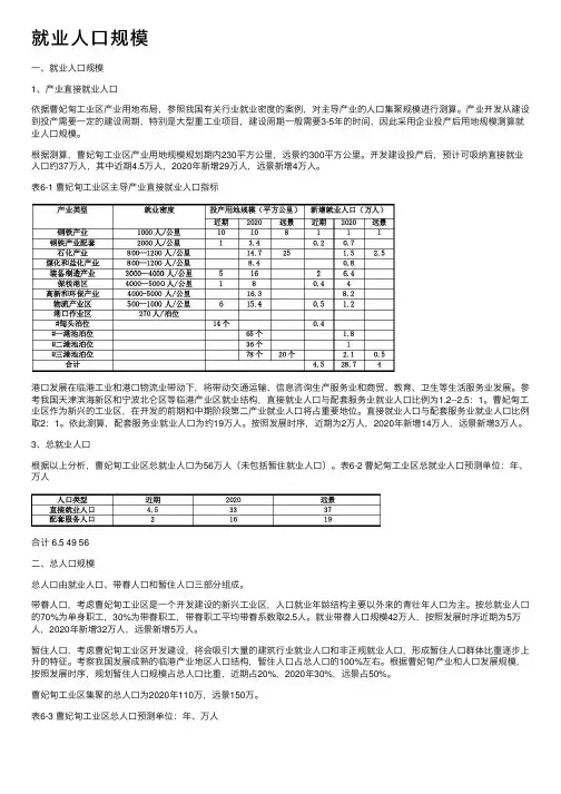 就业人口规模