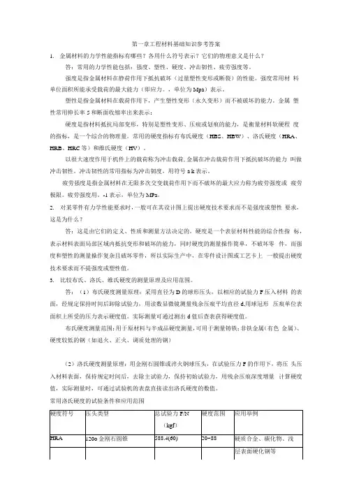 工程材料基础知识-课后习题及答案.docx