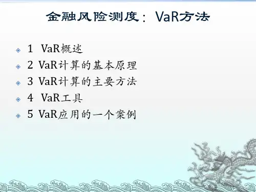 金融风险测度