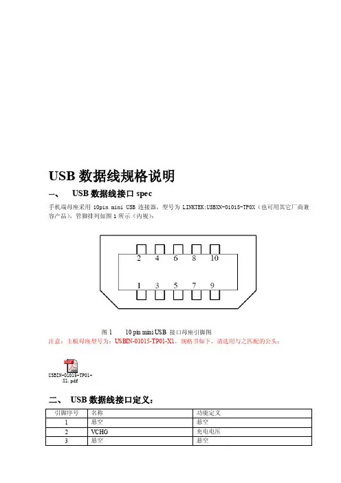 usb数据线规格说明_[新版]