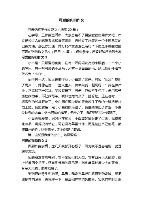 可爱的狗狗作文