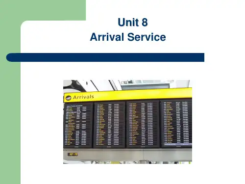 Unit 8航空服务英语