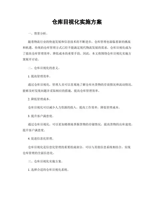 仓库目视化实施方案