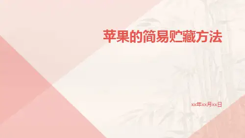 苹果的简易贮藏方法