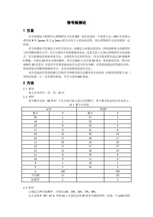 信号检测论