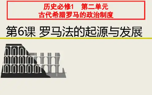 人教版高中历史必修一第二单元第6课罗马法的起源与发展 课件(共29张PPT)
