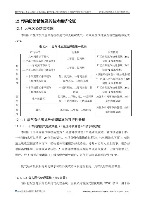 环境影响评价报告公示：二甲基二烯丙基氯化铵,二烯丙基胺现状环境影响评估报告污染环评报告