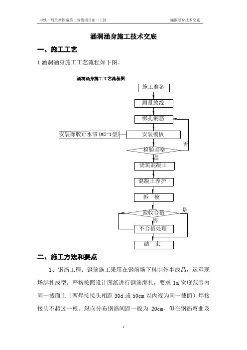 涵洞涵身技术交底