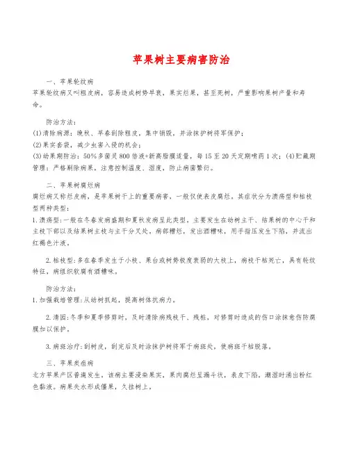 苹果树主要病害防治