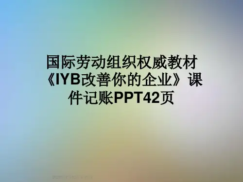 国际劳动组织权威教材《IYB改善你的企业》课件记账PPT42页