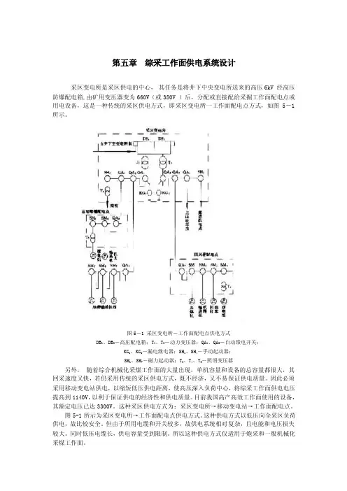 第五章综采工作面供电系统设计采区...