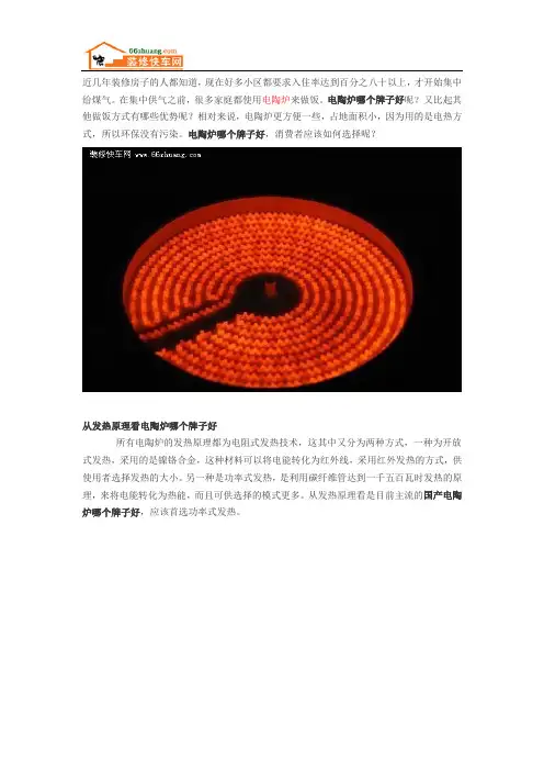 从几大特点对比选择 电陶炉哪个牌子好