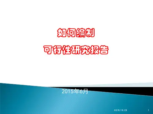 如何编好可研报告PPT课件