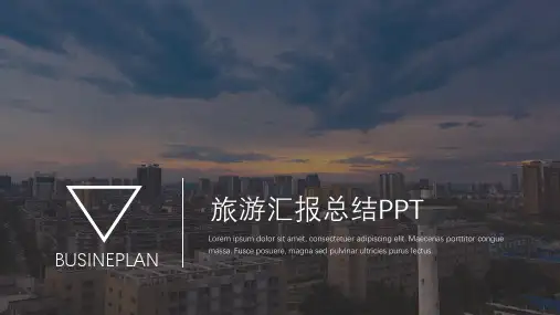 简约商务旅游旅行汇报总结PPT模板