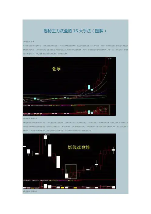 揭秘主力洗盘的16大手法(图解)(DOC)
