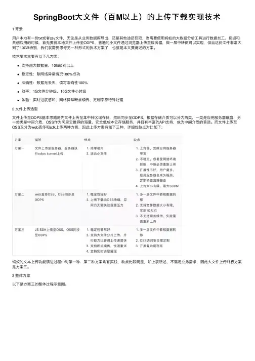 SpringBoot大文件（百M以上）的上传下载实现技术