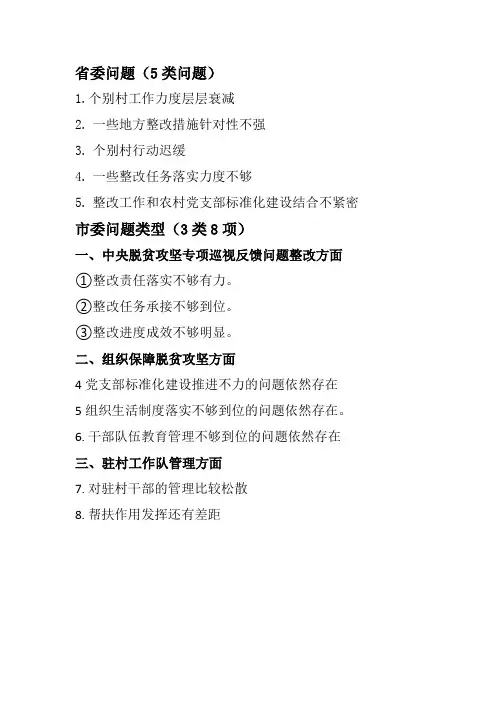 台账问题清单123