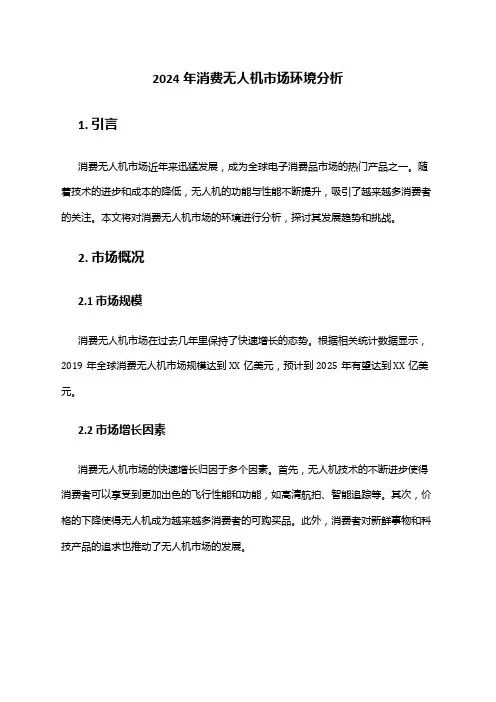 2024年消费无人机市场环境分析