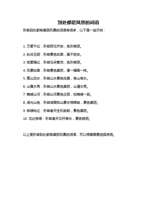 到处都是风景的词语