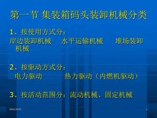 集装箱码头的主要装卸机械