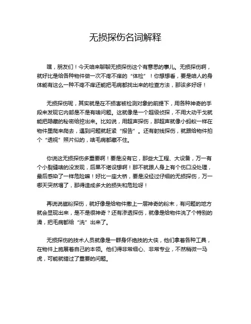 无损探伤名词解释