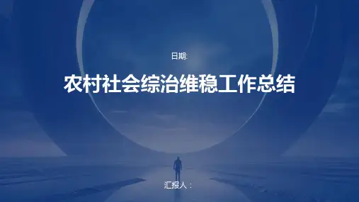 农村社会综治维稳工作总结