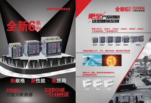 德力西 CDW6i万能式断路器产品说明书