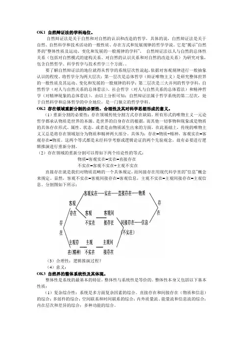 自然辩证法重点(打印)