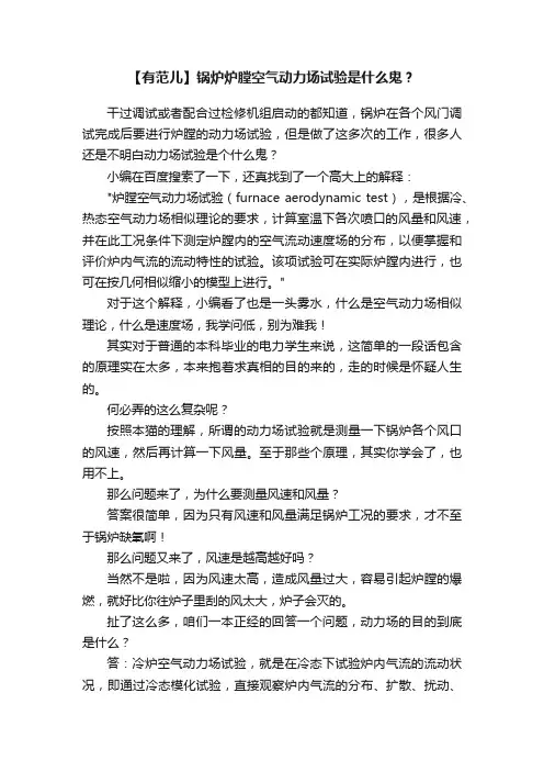 【有范儿】锅炉炉膛空气动力场试验是什么鬼？