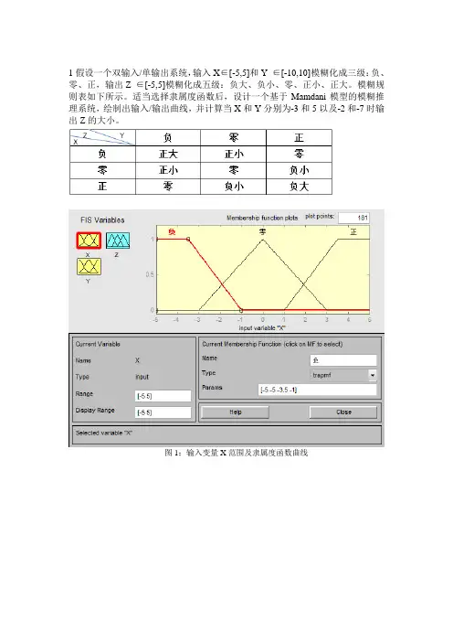 模糊控制基本实验