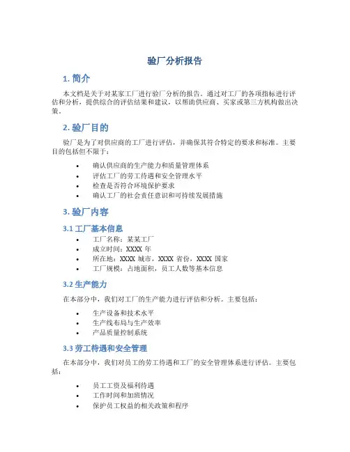 验厂分析报告