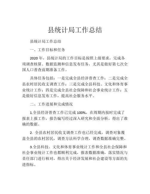 县统计局工作总结